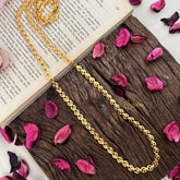 Vriksham Antique Leaf Design Gold Daily Wear Chain-G20026